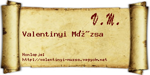 Valentinyi Múzsa névjegykártya